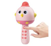 Portable, Music Speaker, Singing Fun with Built In Player, LED Light Microphone Sound System, Playful Chicken Microphones Color Glow, Gift Toy for Boys Girls Christ