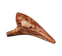Portable Musical Instrument 12 Hole Ocarina in Resin Material, Complete Set for Easy Learning Experience (Brown)