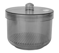 Portable Nail Art Cleaning Box, Dust-Proof Manicure Tools Storage Organizer with Sterilizer Function for Nail Accessories (Grey)