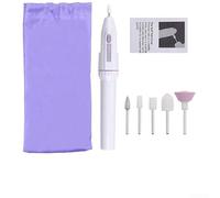 Portable Nail Drill Machine Cordless E File for Beginners Salon Home Use Low Vibration for Gel Tips White 18cm(Electric)