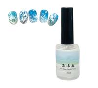 Portable Nail Gel, 15ml Top Coat, Long Lasting Fingernail Liquid with Wave Paint Effect, Nail Polishing Tool, Beauty Accessory with Shine Design, Cosmetic Supplies for Sister Daughter Girlfriend Wife
