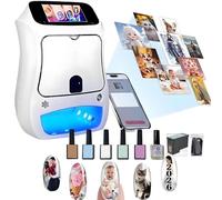 Portable Nail Printer Machine, Electric Mini Nail Art Printer,Digital Mobile Nail Art Printer,Upgrade Touch Screen/Drying,App Control/Automatically Recognize Nail Shape/Fast Drawing 10s