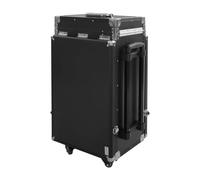 Portable Nail Table Makeup Case Cosmetic Storage Beauty Cart with Four Universal Wheels Brakes Large Capacity for Professional Makeup Artists Adjustable Height (Black)