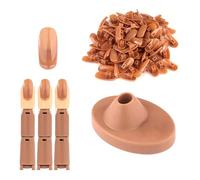 Portable Nails Art Practice Including Interchangeable Fake Fingers And Assorted Nails Plates Ergonomic Design For Students Artists Training Nail Practice Hand Model