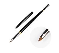 Portable Nails Brush Manicure Tools With Flexible Nylon Bristles For Salon Or Home Use French Nails Designs Aluminum Tube Nail Brush