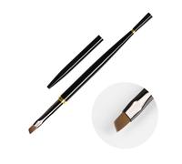 Portable Nails Brush Manicure Tools With Flexible Nylon Bristles For Salon Or Home Use French Nails Designs Aluminum Tube Nail Brush