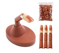 Portable Nails Practice Finger Set With Adjustable Articulated Digits And Stable Base For Home Salon Training Professional Nail Art Practice Hand