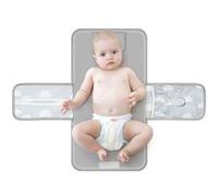 Portable Nappy Changing Mat Oxford Cloth Travel Baby Change Mat with 3 Storage Pocket Built in Pillow Foldable Waterproof Diaper Pad Bag Baby Essentials Changing Station for Boys and Girls