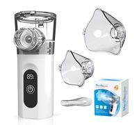 Portable Nebuliser Machine for Adults and Kids, Handheld Nebuliser Inhaler with Digital Display, Spray Nebuliser with Charging Function and Automatic Cleaning Functions Suit for Home and Travel