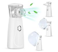 Portable Nebuliser Machine for Adults & Kids, USB Rechargeable Nebuliser, Handheld Nebuliser Machine, Easy to Use & Clean,Silent,Efficient Atomization for Home & Travel Use, Cool Mist Steam Inhaler