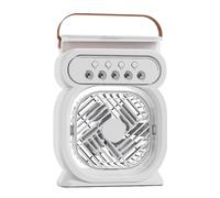 Portable Nebulizer Fan - Portable Desk Misting Fan | 3 Speed Air Circulator Humidifier with Night Light for Home Living Room Kitchen Camping Beach