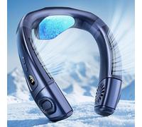 Portable Neck Air Conditioner, 2-in-1 Cooling Technology 6000mAh Battery 360° Adjustable Airflow for Men Women Travel Office Use (Blue)