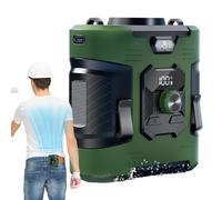 Portable Neck Fan, 100 Speeds Outdoor Fan | Rechargeable Blower with LED Light for Travel Sport Hiking Fishing Camping Construction Gardening