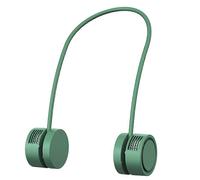 Portable Neck Fan, 360Adjustable Bladeless Neck Fan, Usb Rechargeable, Leafless Hanging Neck Fan,Flexible Hose, Hands Free-Green