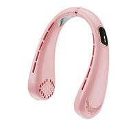 Portable Neck Fan - 5 Speed Rechargeable Bladeless Neck Cooler Fan,Lightweight Personal Head Fan For Women Men Home Office Travel Outdoors & Sports (Pink)