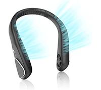 Portable Neck Fan, 5000mAh Neck Fan 360° Bladeless Cooling Personal Neck Fan Rechargeable Hand-free Neck Fan with 3 Speeds for Travel, Outdoor, Home, Office, School, Camping