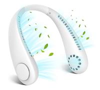 Portable Neck Fan, Hands-Free Bladeless Mini Fan with 360°Cooling Airflow, USB Rechargeable, Quiet Wearable Personal Fan with 3 Wind Speeds for Sports & Outdoor Adventures