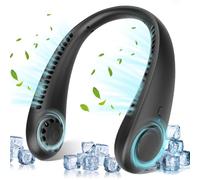 Portable Neck Fan - Hands Free Bladeless With 360° Cooling Airflow, USB Rechargeable Quiet Wearable With 3 Wind Speed for Sports Outdoor Indoor