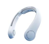 Portable Neck Fan, Neck Fans USB Rechargeable, 5 Speed Hanging Bladeless Fan,360 Degrees Airflow Neck Fans for Men Women Rechargeable (White)