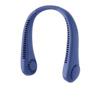 Portable Neck Fan, Rechargeable Bladeless Neck Fan,Mini Cooling Personal Tool,3/5 Speeds Leafless Hanging USB Wearable Fans,for Men Women Kids Home Outdoor (blue, 800 mAh 3 Speeds)