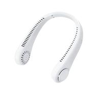 Portable Neck Fan, Rechargeable Bladeless Neck Fan,Mini Cooling Personal Tool,3/5 Speeds Leafless Hanging USB Wearable Fans,for Men Women Kids Home Outdoor (White, 800 mAh 3 Speeds)