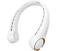 Portable Neck Fan Rechargeable, Personal Neck Cooling Fan, Hands Free Bladeless Fan, Ultra Quiet, 3 Speeds Adjustable Strong Wind, 4000 mAh Battery Operated, Gifts for Men Women Mom Dad(Black), Small