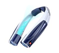 Portable Neck Fan with 6 Powerful Speeds, 6000mAh Rechargeable 20Hrs Battery Life Wearable Hands-Free Hair-Friendly Cooling, Patented Vertical Airflow Personal Fans for Women Men Office Travel - Blue