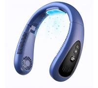 Portable Neck Fan with Cooling Plate，Neck Air Conditioner 5000mah Rechargeable USB Fan 360°Cooling Airflow Hands Free Bladeless Wearable Foldable Mini Fan for Men Women Office Travel Sports
