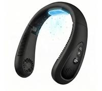 Portable Neck Fan with Cooling Plate，Neck Air Conditioner 5000mah Rechargeable USB Fan 360°Cooling Airflow Hands Free Bladeless Wearable Foldable Mini Fan for Men Women Office Travel Sports