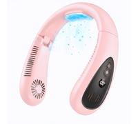 Portable Neck Fan with Cooling Plate，Neck Air Conditioner 5000mah Rechargeable USB Fan 360°Cooling Airflow Hands Free Bladeless Wearable Foldable Mini Fan for Men Women Office Travel Sports