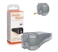 Portable Needle Clipper & Sharps Storage Tool, Large Capacity Metal Tip Cutter for Safe Disposal, Fits 28-32 Gauge Fine Needles, Compact Travel-Friendly Design, Grey