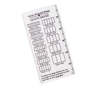 Portable Needlework Measurement Gauge Acrylic Quick Gauge Ruler for Yarn Thickness and Height Beginner Friendly Knitting Ruler