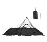 Portable Net Tent with Zipper Door Pu3000mm for Camping | High Density Mesh, Oxford Waterproof Base, Four Nails Included, Black Finish for Outdoor Camping