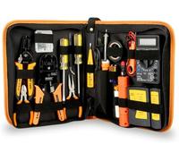 Portable Network Tool Kit, Plug Crimping Tool Set Soldering Iron Kit 60w Adjustable Temperature Welding Tool, Digital Multimeter