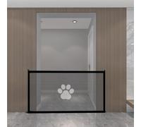 Portable No-Drill Pet Barrier with Long-Lasting Polyester Mesh, Foldable Design for Easy Relocation, Suitable for Various Pets and Spaces (Large)
