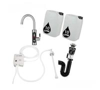 Portable No Plumbing Sink Kit, 10L Water Tanks, Digital Temperature Display Tap, Waste Kit
