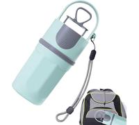 Portable No Touch Dog Poop Tongs with Bag Dispenser,Animal Poop Gripper Handheld Puppy Poop Shovel Dog Waste Picker for Walks,Camping,Garden,Park,All Dog Breeds (Light Blue)