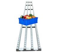 Portable Non-Powered Conveyor Roller, 10m Industrial Conveyor Belt with ABS Plastic Rollers and 60cm Discharge Chute, Perfect for Material Handling and Logistics.