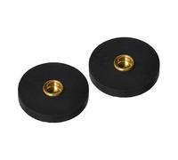 Portable Non-slide Cello Pad 2pcs round Brass Rubber Black