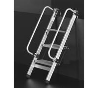 Portable Non-Slip Bunk Bed Ladder for RV/Dorm 3-Step Collapsible Replacement Ladder (46-66 In) with Hooks - Ideal for Travel Trailers and Loft Spaces