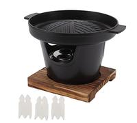 Portable Non-Stick Korean BBQ Grill Pan, Mini Indoor Tabletop Cooker for Camping & Home Use, Non-Smoke BBQ Set (HN-BBQ18A)