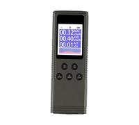 Portable Nuclear Radiation Detector Geiger Counter with LCD Display, 1000mAh Type-C Rechargeable, for Home Inspection & Labs, Black/Silver