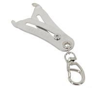 Portable Nut and Bolt Thread Size Examiner with Sliding Knob and Keychain Attachment for Quick and Precise Thread Checks (Silver)