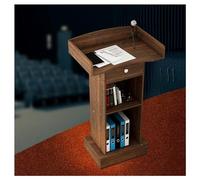 Portable Oak Podium Stand for Churches Conferences & ClassroomsAdjustable Lectern & Floor Presentation Desk for Events Meetings & Public Speaking
