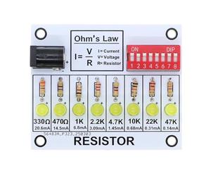 Portable Ohms Law Soldering Practice Kits with Resistor Learning Board Home Education