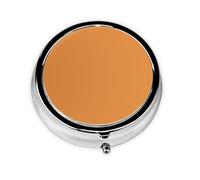 Portable on-The-go Pill Box, Sunset Red Sun Round Pill Box, fits in Your Purse Pocket Lightweight 3 Compartment Pill Box,