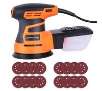 Portable Orbital Sander, 350W Electric Sander with 16Pcs Sandpapers 6 Variable Speed Circular Rotation 6000-13000Rpm, High Performance Dust Collection System for Sanding and Polishing