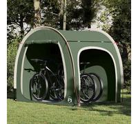 Portable Outdoor Bike Storage Tent, Green Water-Resistant Polyester, 218x156x180 cm, Foldable Wind-Resistant Canopy for Camping & Gear
