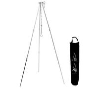 Portable Outdoor Cooking Tripod Adjustable Hang Chain Hanging Pot Grill Stand Camping Picnic Fire Cooking Accessory Hard Alumina Material 33.1x31.5x20.9in