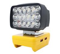 Portable Outdoor Light, LED Flood Light with 2 Modes, Battery-Powered Energy-Saving Exterior Lamp for Garage, Camping, and Use, ABS+Metal, 7600LM/3800LM, 9x10x9 cm